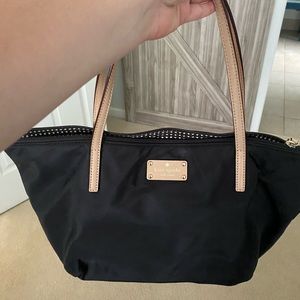 Kate Spade Nylon Black Bag with polka dot interior